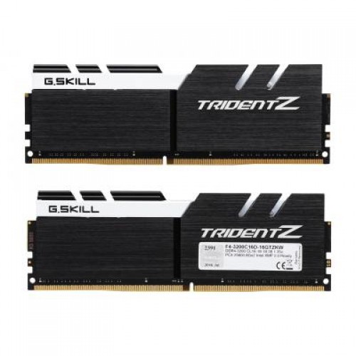 Модуль DDR4 16GB (2x8GB) 3200 MHz Trident Z Black H/White G.Skill (F4-3200C16D-16GTZKW)