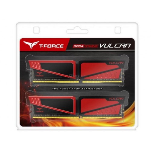 Память Team DIMM 16Gb KIT(2x8Gb) DDR4 PC2400 Vulcan Red (TLRED416G2400HC14DC01)