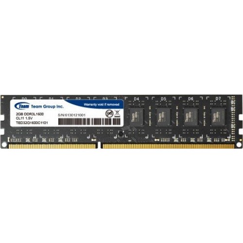 Модуль DDR3 2GB/1600 1,35V Team Elite (TED3L2G1600C1101)