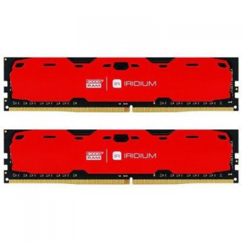 Модуль DDR4 16GB (2x8GB) 2400 MHz Iridium Red GOODRAM (IR-R2400D464L15S/16GDC)
