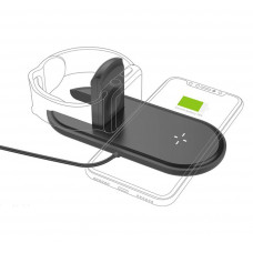 Беспроводное зарядное устройство AirPower 2 IN 1 Wireless Charger for iPhone and Apple Watch Black