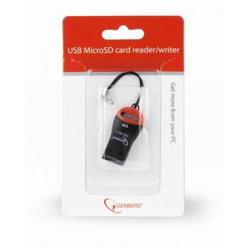 Кардридер Gembird (FD2-MSD-2) Black/Red USB-MicroSD