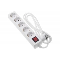 Фильтр питания 2E (2E-U05ESM1.8) 5хSchuko, 1.8 м, белый