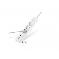 Сетевой фильтр-удлинитель Xiaomi Mi Power Strip 3 розетки + 3 USB White (XMCXB04QM, NRB4030GL)