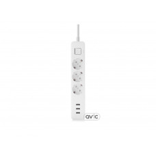 Сетевой фильтр-удлинитель Xiaomi Mi Power Strip 3 розетки + 3 USB White (XMCXB04QM, NRB4030GL)