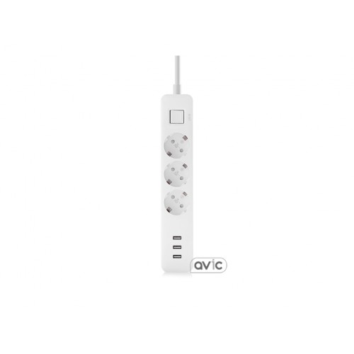 Сетевой фильтр-удлинитель Xiaomi Mi Power Strip 3 розетки + 3 USB White (XMCXB04QM, NRB4030GL)