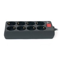 Сетевой фильтр REAL-EL RS-8 PROTECT 1.8m черный UAH