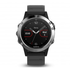 Смарт-часы Garmin fenix 5 Black Silver with Black Band Silver (010-01688-03)