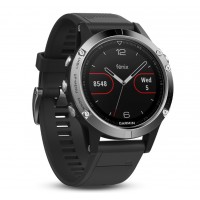 Смарт-часы Garmin fenix 5 Black Silver with Black Band Silver (010-01688-03)