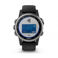 Смарт-часы Garmin Fenix 5S Plus Sapphire Silver with Black Band (010-01987-21)