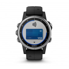 Смарт-часы Garmin Fenix 5S Plus Sapphire Silver with Black Band (010-01987-21)