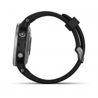 Смарт-часы Garmin Fenix 5S Plus Sapphire Silver with Black Band (010-01987-21)