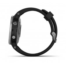 Смарт-часы Garmin Fenix 5S Plus Sapphire Silver with Black Band (010-01987-21)
