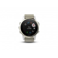 Смарт-часы Garmin fenix 5s Sapphire Champagne with Suede Band (010-01685-13)