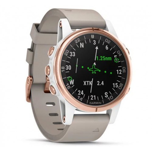 Смарт-часы Garmin D2 DELTA S AVIATOR WATCH WITH BEIGE LEATHER BAND (010-01987-31)