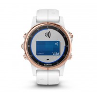 Смарт-часы Garmin Fenix 5S Plus Sapphire Rose Gold-tone with Carrara White Band (010-01987-07)