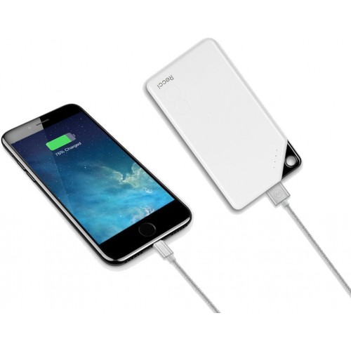 Power Bank Recci RG-8000 Gallop Power IQ 2,1А Li-Pol 8000 mAh White