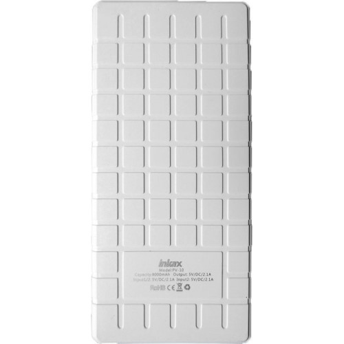 Power Bank INKAX 8000 mAh PV-10 4.1A Li-Pol White