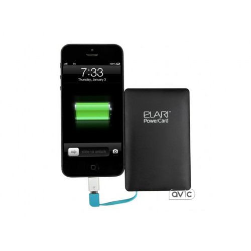 Внешний аккумулятор-кредитка Elari PowerCard 2500 мАч (Black)