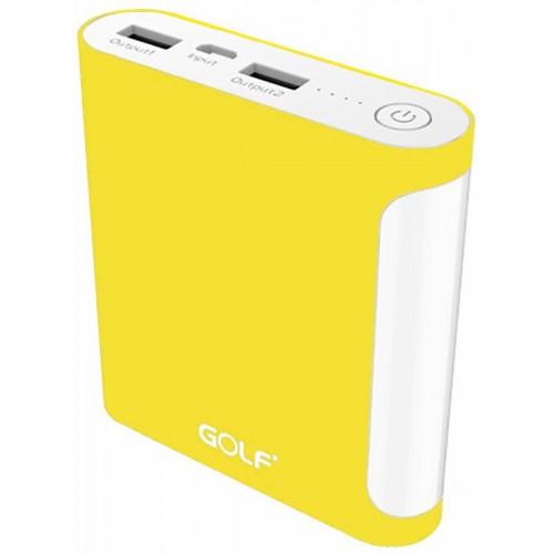 Power Bank GOLF 10000 mAh GF-D14GB 3.1A Li-pol Yellow