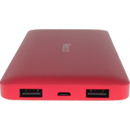 Power Bank Recci RN-10000 Noble Power IQ 2,1А Li-Pol 10000 mAh Red