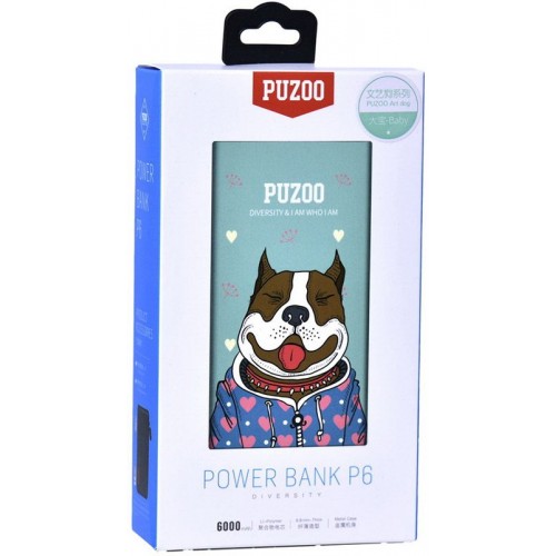 Power Bank PUZOO Artdog 6000Mah Green Baby