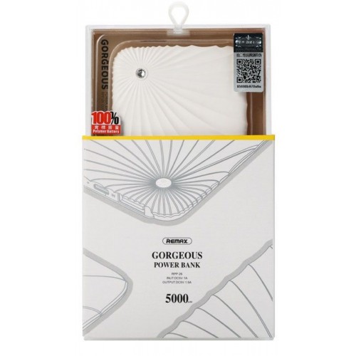 Power Bank Remax Gorgeous RPP-26 5000 mah White