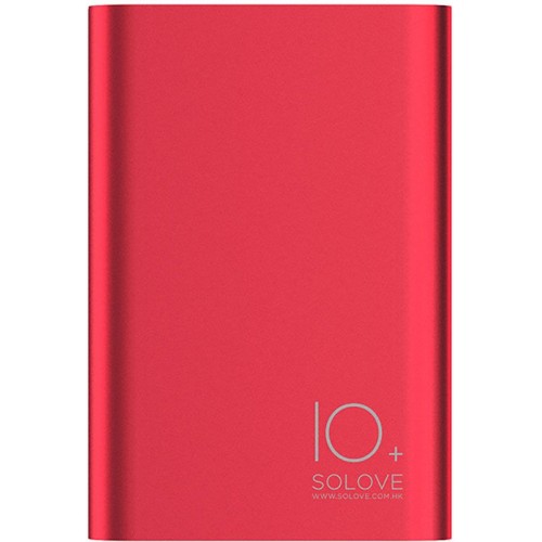 Power Bank Solove A9s Portable Metallic 10000mAh Red