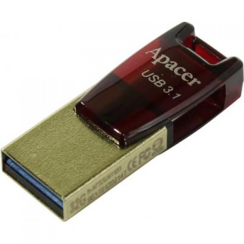 Флешка Apacer 32GB AH180 Red Type-C Dual USB 3.1 (AP32GAH180R-1)