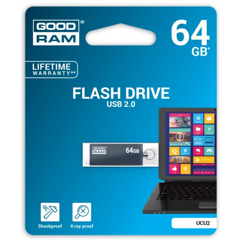 Флешка Goodram 64GB UCU2 Cube Graphite USB 2.0 (UCU2-0640E0R11)