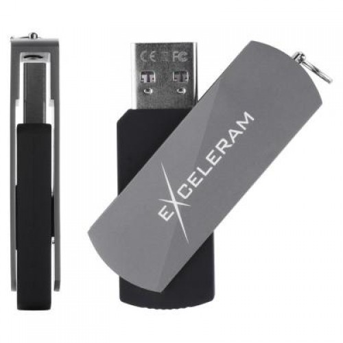 Флешка eXceleram 8GB P2 Series Gray/Black USB 2.0 (EXP2U2GB08)