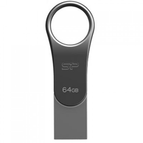 Флешка Silicon Power 64GB Mobile C80 Silver USB 3.0 (SP064GBUC3C80V1S)