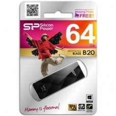 Флешка Silicon Power 64Gb BLAZE B20 black USB3.0 (SP064GBUF3B20V1K)