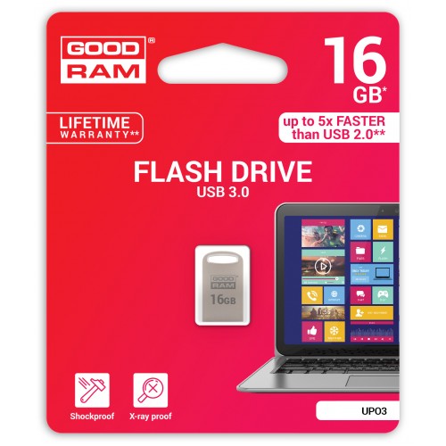 Флешка USB3.0 16GB GOODRAM UPO3 (Point) Silver (UPO3-0160S0R11)