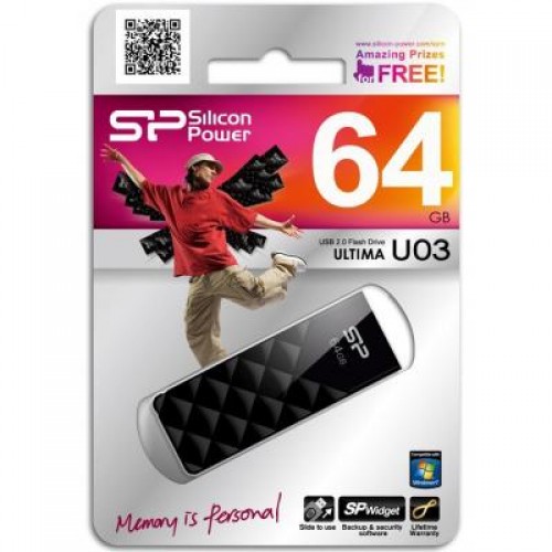 Флешка Silicon Power 64GB Ultima U03 USB 2.0 (SP064GBUF2U03V1K)