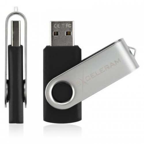 Флешка eXceleram 32GB P1 Series Silver/Black USB 2.0 (EXP1U2SIB32)