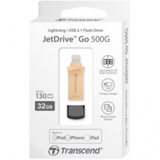 Флешка Transcend 32GB JetDrive Go 500 Gold USB 3.1/Lightning (TS32GJDG500G)
