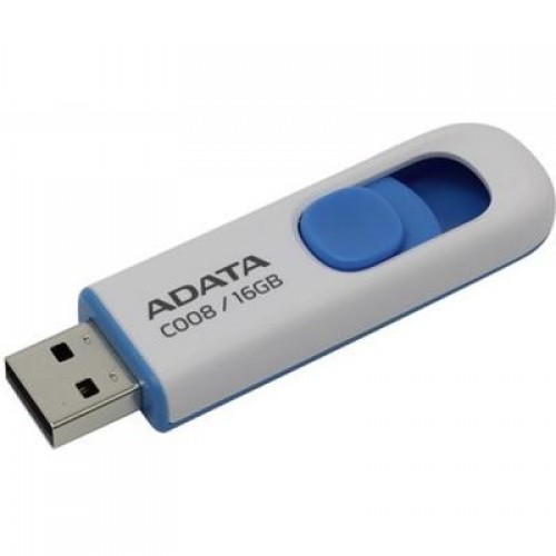 Флешка A-DATA 16GB C008 White USB 2.0 (AC008-16G-RWE)