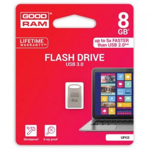 Флешка GOODRAM 8GB Point Silver USB 3.0 (UPO3-0080S0R11)