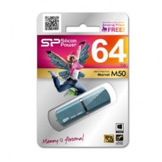 Флешка Silicon Power 64Gb MARVEL M50 Aqua Blue USB3.0 (SP064GBUF3M50V1B)