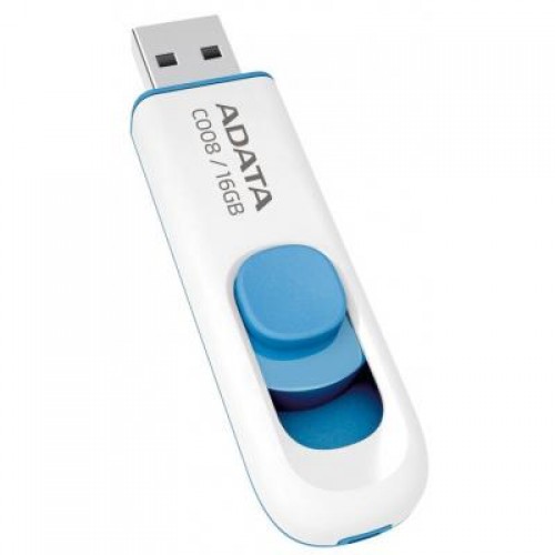 Флешка A-DATA 16GB C008 White USB 2.0 (AC008-16G-RWE)