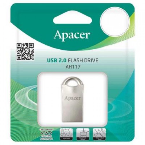 Флешка Apacer 64GB AH117 Silver USB 2.0 (AP64GAH117S-1)