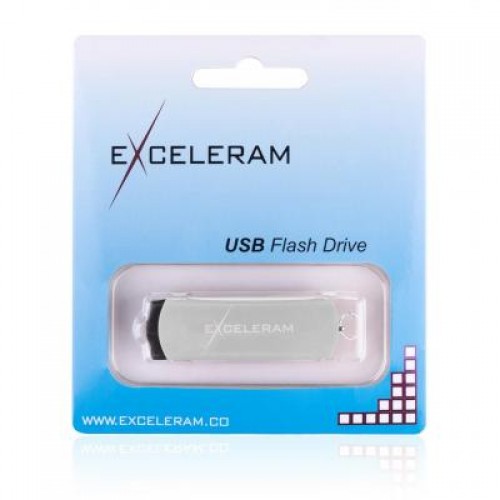 Флешка eXceleram 16GB P2 Series Silver/Black USB 2.0 (EXP2U2SIB16)