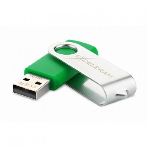 Флешка eXceleram 16GB P1 Series Silver/Green USB 2.0 (EXP1U2SIGR16)