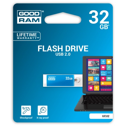 Флешка USB 32GB GOODRAM UCU2 (Cube) Blue (UCU2-0320B0R11)