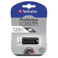 Флешка Verbatim 128GB PinStripe Black USB 3.0 (49319)