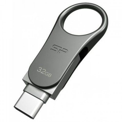 Флешка Silicon Power 32GB Mobile C80 Silver USB 3.0 (SP032GBUC3C80V1S)