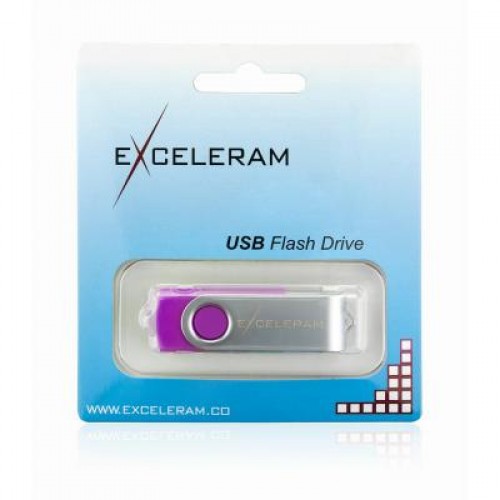 Флешка eXceleram 16GB P1 Series Silver/Purple USB 2.0 (EXP1U2SIPU16)