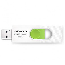 Флешка A-DATA 64GB UV320 White/Green USB 3.1 (AUV320-64G-RWHGN)