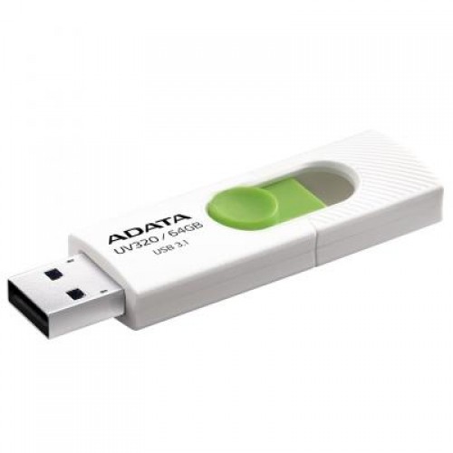 Флешка A-DATA 64GB UV320 White/Green USB 3.1 (AUV320-64G-RWHGN)